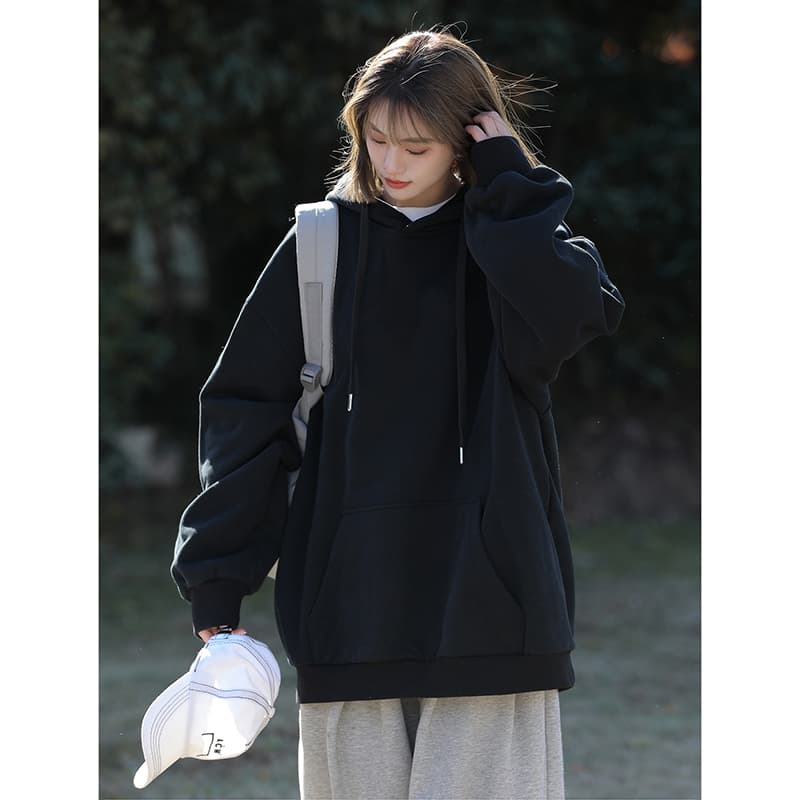 スウェットメンズ 贅沢素材のゆったりパーカー