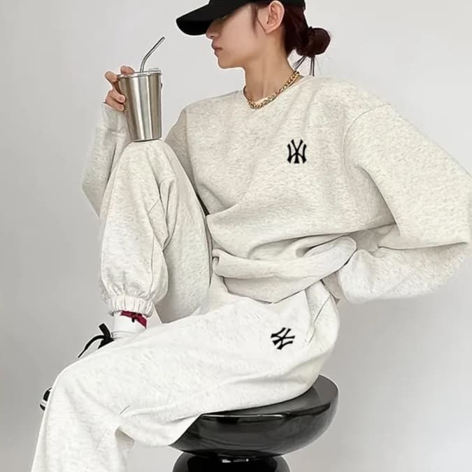 スウェットメンズ シンプルロゴスウェット上下セット