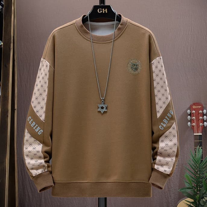 スウェットメンズ 高級刺繍入り サイドライン トレーナー