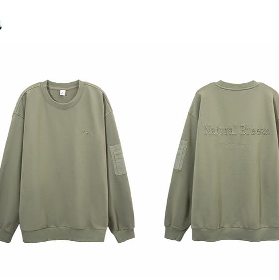 スウェットメンズ シンプル軽量クルーネックスウェット