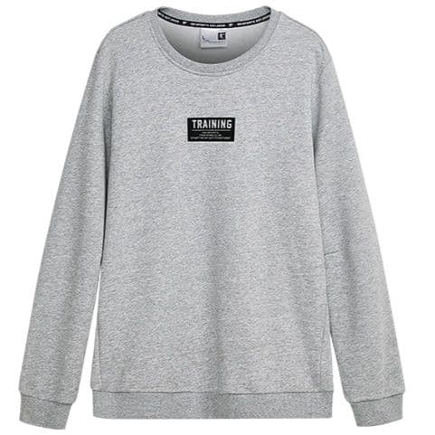 スウェットメンズ シンプルワッペン長袖スウェット