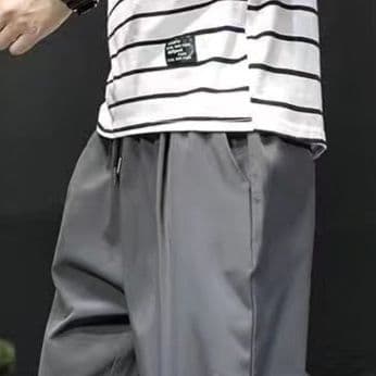 スウェットメンズ 七分丈ゆったりスウェットパンツ