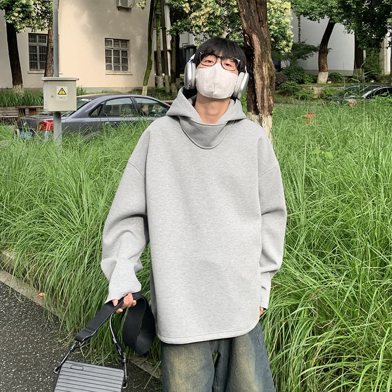 スウェットメンズ メンズ フード付き無地トレーナー 男女兼用 秋冬