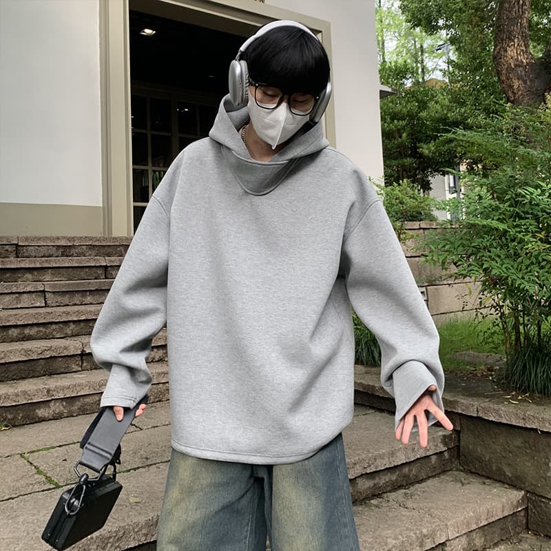 スウェットメンズ メンズ フード付き無地トレーナー 男女兼用 秋冬