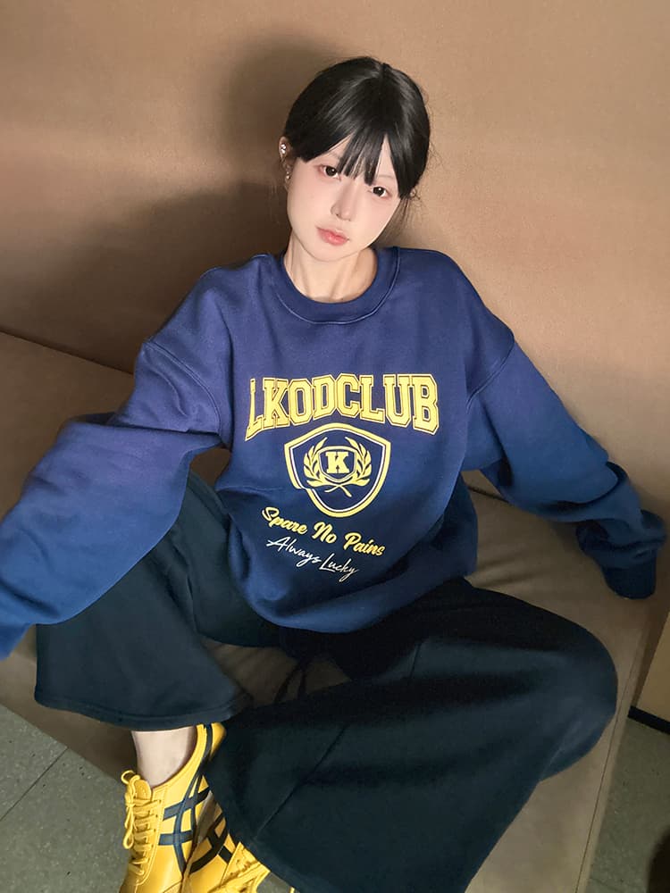 スウェットメンズ アカデミー調カレッジスウェット
