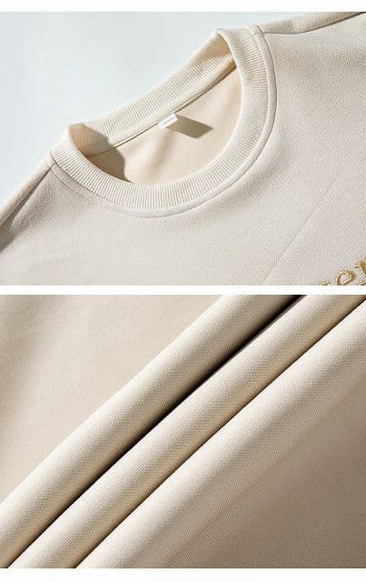 スウェットメンズ メンズ刺繍入りスウェット厚手生地トレーナー秋冬