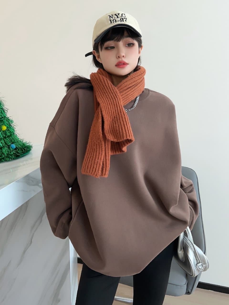 スウェットメンズ ゆったりシルエット オーバーサイズスウェット