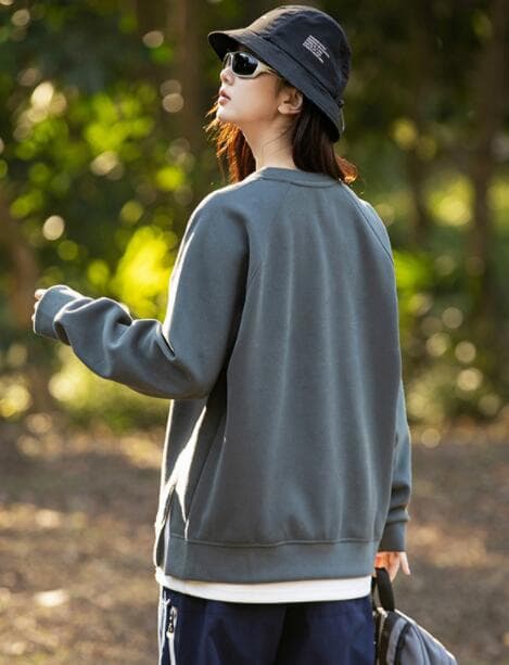 スウェットメンズ ユニセックス クルーネック スウェット レイヤード風 トレーナー