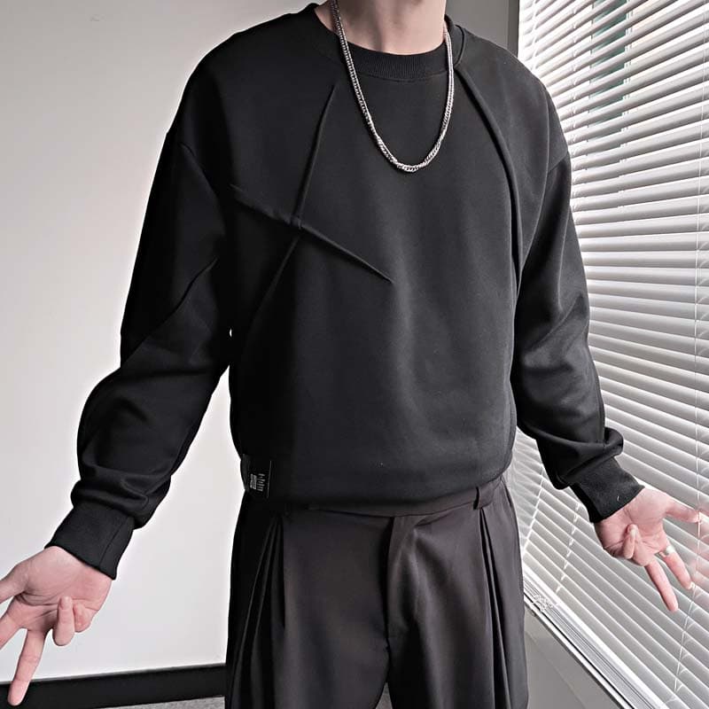 スウェットメンズ 切替デザイン ビッグシルエット スウェット