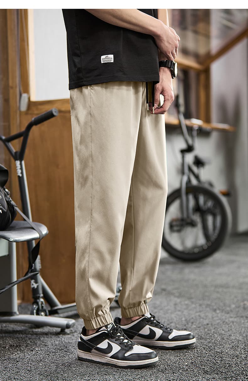 スウェットメンズ シンプル裾絞りスウェットパンツ