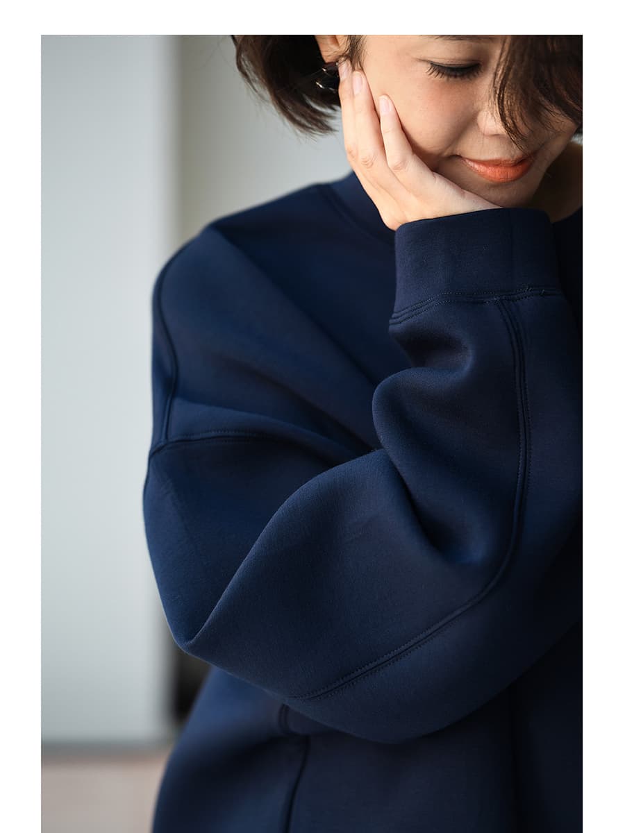  ゆったりシルエット 裏起毛スウェット