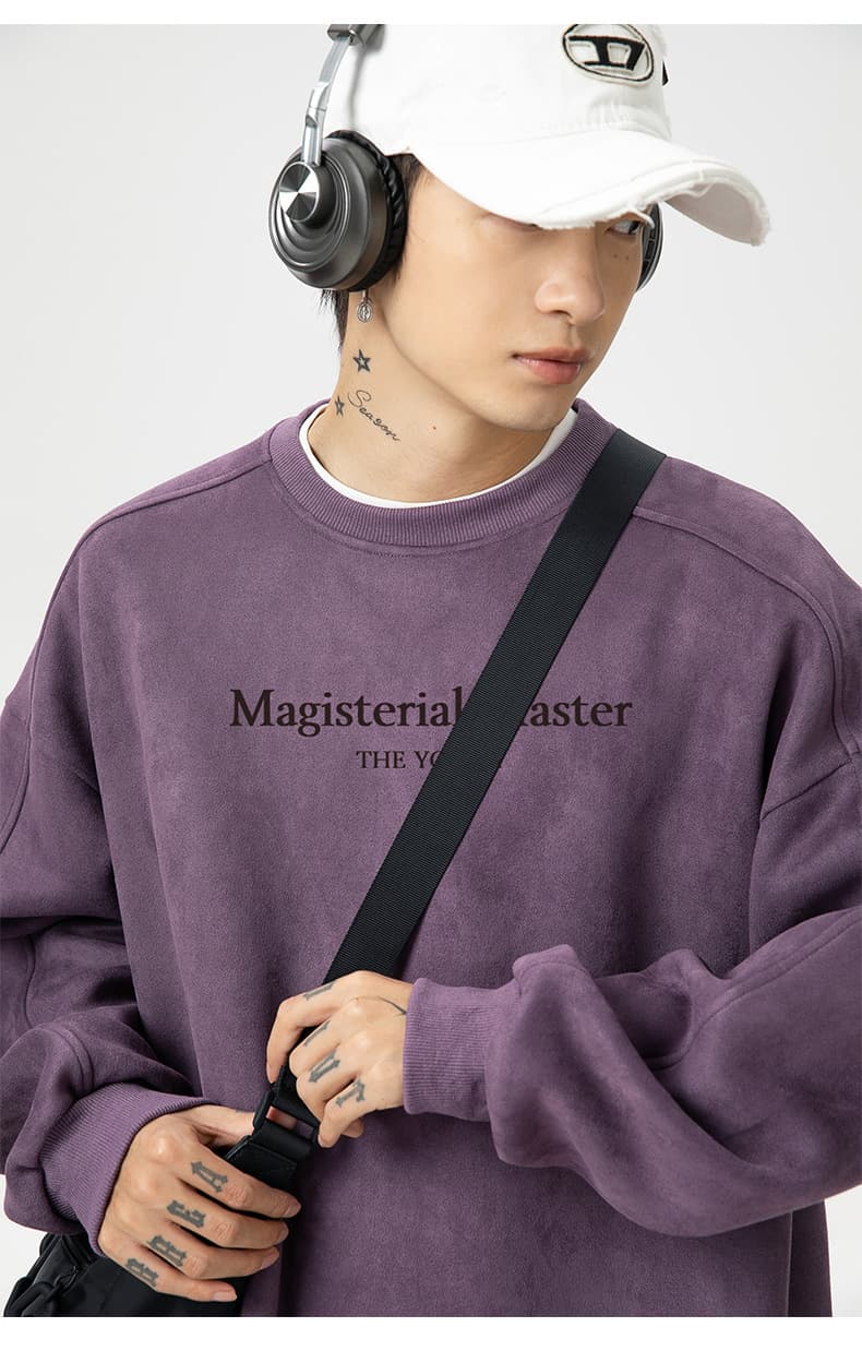 スウェットメンズ メンズ 秋冬 厚手クルーネックスウェット ロゴプリント 全5色