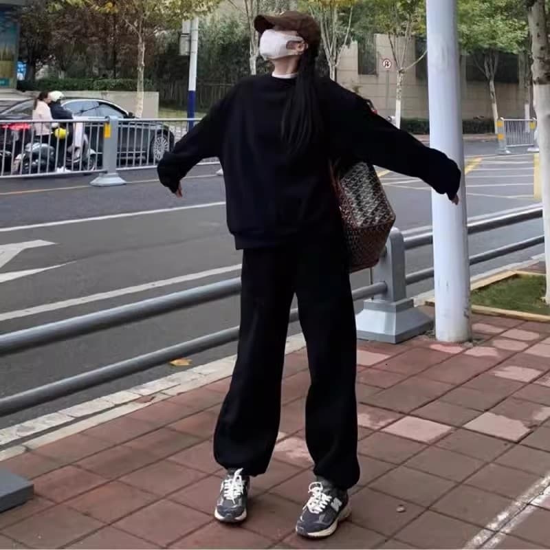 スウェットメンズ ゆったりカジュアルセットアップスウェット